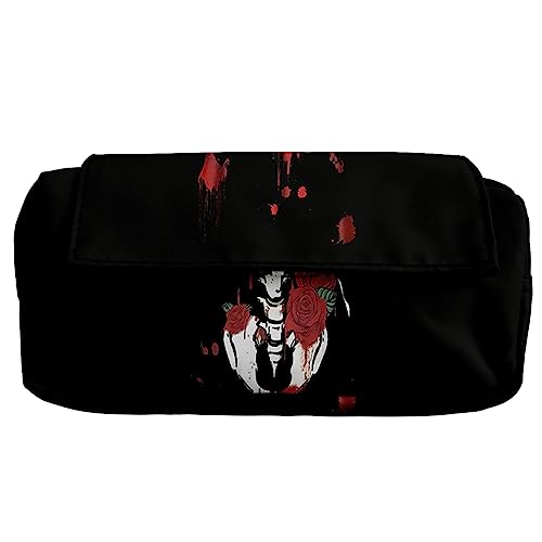 DACONGMING Halloween Kürbis Muster Stift Tasche Bleistift Fall Peripheren Bleistift Multifunktionale Werkzeuge Briefpapier Lagerung Box Tasche E-10883 (H, One Size) von DACONGMING