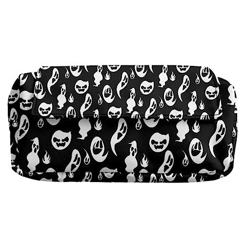 DACONGMING Halloween Kürbis Muster Stift Tasche Bleistift Fall Peripheren Bleistift Multifunktionale Werkzeuge Briefpapier Lagerung Box Tasche Werkzeugkiste Mit Schubladen (K, One Size) von DACONGMING