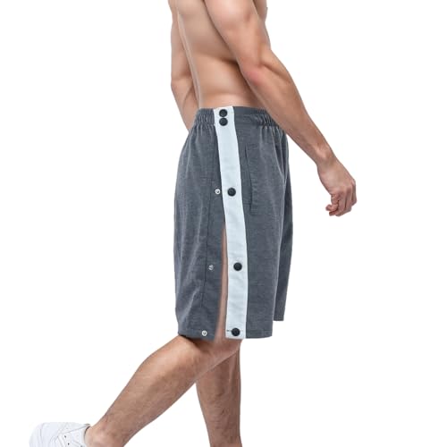 DACONGMING Herren Shorts Sommer Bermuda Shorts Reha Hose Seitlich zu öffnen Kurze Hosen Sporthose Kurz Herren mit Tasche für Fitnessstudio, Joggen, Laufen M-XXXXL von DACONGMING