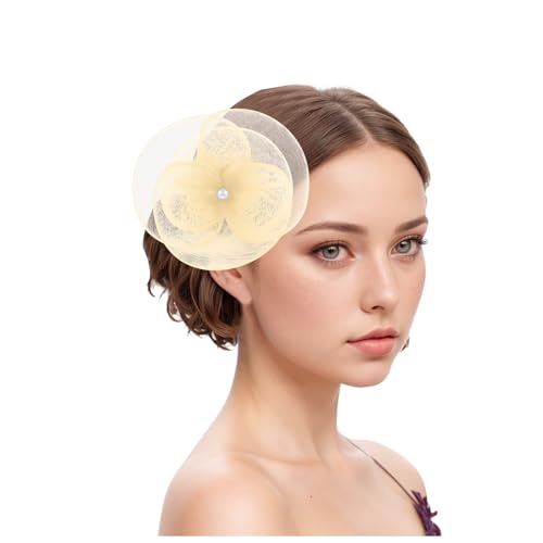 Damen Fascinator Hüte Pillbox Hut Haarspangen mit Schleier Stirnband und Einer Gegabelten Clip Tea Party Kopfbedeckung von DACONGMING