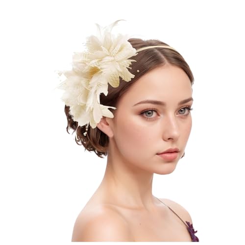 Damen Fascinator Hüte Pillbox Hut Haarspangen mit Schleier Stirnband und Einer Gegabelten Clip Tea Party Kopfbedeckung von DACONGMING