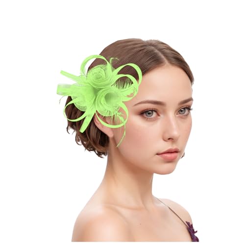 Damen Fascinator Hüte Pillbox Hut Haarspangen mit Schleier Stirnband und Einer Gegabelten Clip Tea Party Kopfbedeckung von DACONGMING