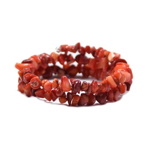 Armbänder Für Damen Und Herren – Armband Aus Natürlichem, Unregelmäßigem Rotem Stein, Natürliches Rotes Tigerauge, Geflochtenes Seil, Gewebtes Armband, 19 Cm, Perlen, Boho-Freundschaftsschmuc von DACRWEKZ