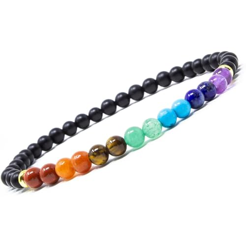 Armbänder Für Damen Und Herren – Bunte Natursteinperlen-Armbänder, 4 Mm Mini-Steinperlen, Elastisches Seil, Natürliche Edelsteinperlen, Armband Für Herren, Damen, Mädchen, Schmuck, Wie Abgebi von DACRWEKZ