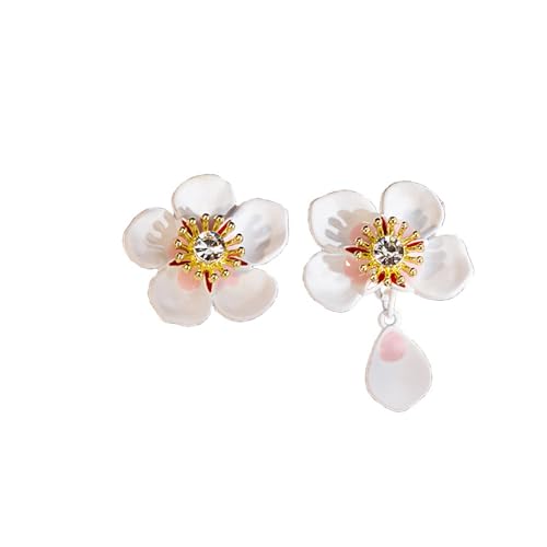 Asymmetrische Ohrringe Für Frauen – Asymmetrische Pastorale Blumenmode, Lange Ohrringe, Einfache, Niedliche Geometrische Strass-Ohrringe Für Frauen Und Mädchen, Schmuck, Geschenke, Wie Abgebilde von DACRWEKZ