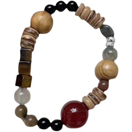 Naturstein-Armband Für Damen Und Herren – Naturstein-Perlenarmband, Retro-Armband Aus Elastischem Seil, Ethno-Stil, Personalisiertes Armband Für Damen Und Herren, Wie Abgebildet, Einheitsgröße von DACRWEKZ