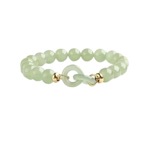 Naturstein-Perlen-Armband Für Damen – Modisches Armband Mit Friedensschnalle Im Chinesischen Stil, Retro-Licht, Luxuriöses Jade-Imitat-Armband Für Geburtstag, Weihnachten, Schmuck, Geschenke, Wi von DACRWEKZ