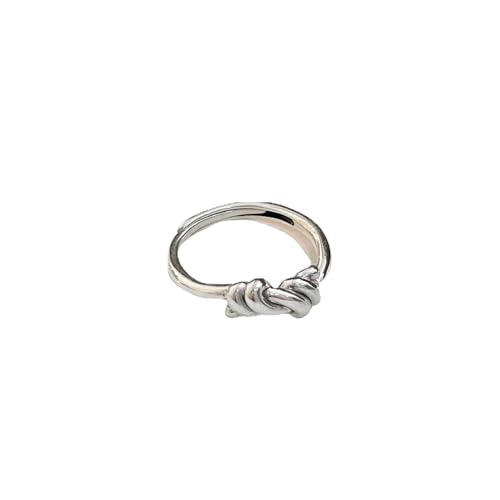 Ringe Für Frauen Und Mädchen – S925 Retro-Ringe Für Damen Mit Geometrischen Formen, Einfach Und Elegant, Mit Gedrehtem Knoten, Verstellbar, Modischer Daumenring, Schmuck, Geschenk Für Frauen Un von DACRWEKZ