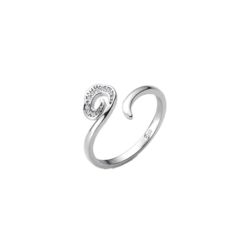 Ringe Für Mädchen – 925 Einfache, Mit Diamanten Besetzte Wolkenform, Verstellbare Ringe Für Frauen. Stilvolle Und Elegante Daumenringe Für Frauen, Offene Ringe Für Mädchen, Mutter-Tochter-Ges von DACRWEKZ