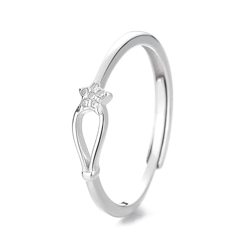 S925 Verlobungsring Für Frauen, Verstellbar, Hochzeit, Geometrischer Linienknoten, Daumenring, Schlichter, Glänzender Stern, Strasssteine, Geschenke Für Jahrestag, Valentinstag, Party, Schmuck, W von DACRWEKZ