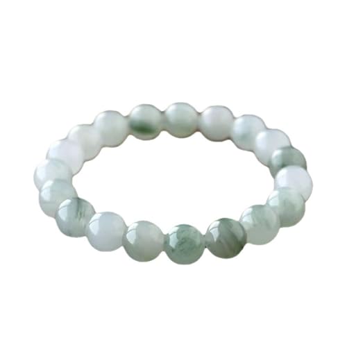 Steinarmband Für Damen – Ethnisches Tianshan-Jade-Armband, Damen-Jade, Natürliche Jadeperlen, Schwimmende Blume, Elastisches Seil-Armband Für Muttertags-Erntedankgeschenke, Wie Abgebildet, 10 Mm von DACRWEKZ