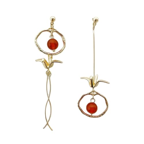 Tropfen-Ohrringe Für Damen – Asymmetrische, Hohle, Geometrische Kugel-Ohrringe Für Damen, Modische Tier-Ohrringe Aus Gold Mit Quasten Für Damen Und Mädchen, Party-Schmuck Zum Muttertag, Wie Abg von DACRWEKZ