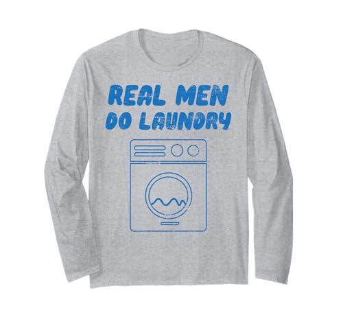 Echte Männer waschen, lustiges Vintage-Retro-Stay Home Dad Life Langarmshirt von DAD LIFE Stay At Home Hero