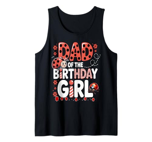 Liebenswerter Marienkäfer für Familien, Marienkäfer, für Damen Tank Top von DAD OF THE BIRTHDAY GIRL Ladybug