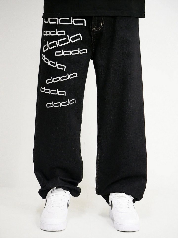 DADA Supreme Regular-fit-Jeans Baggy Denim Gesticktes DADA Logo auf Bein Big Letters Embroidery von DADA Supreme
