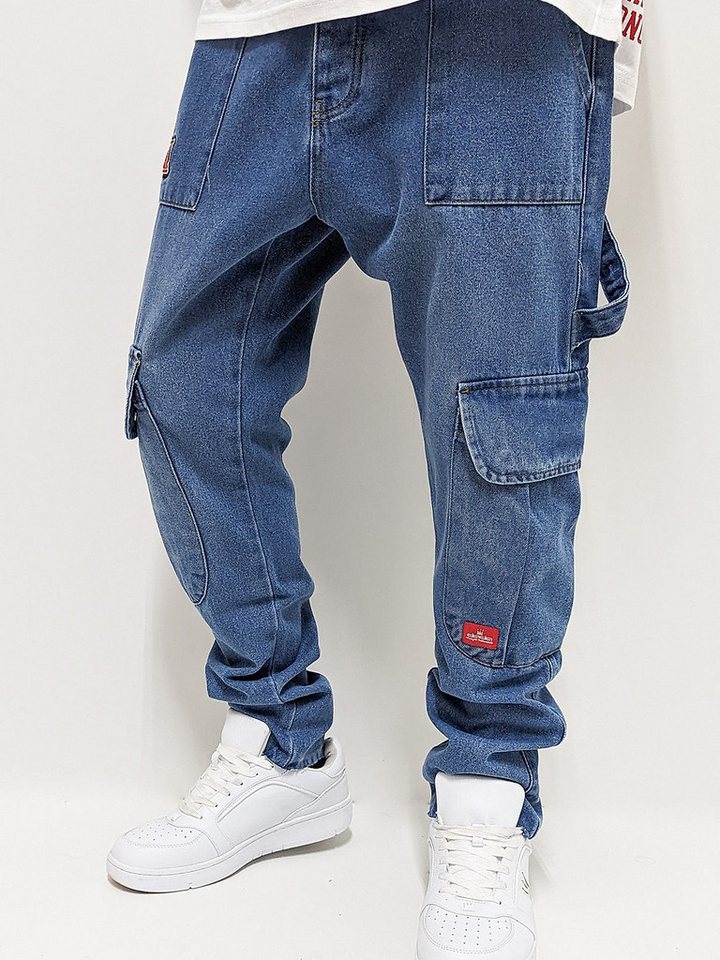 DADA Supreme Regular-fit-Jeans Baggy Denim Pants mit Logo Stitching Worker Slim Worker Slim Cargo von DADA Supreme