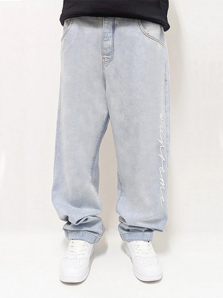 DADA Supreme Regular-fit-Jeans Supreme Pants mit Logo-Stitching Baggy Denim Passform Supreme Baggy Jeans von DADA Supreme