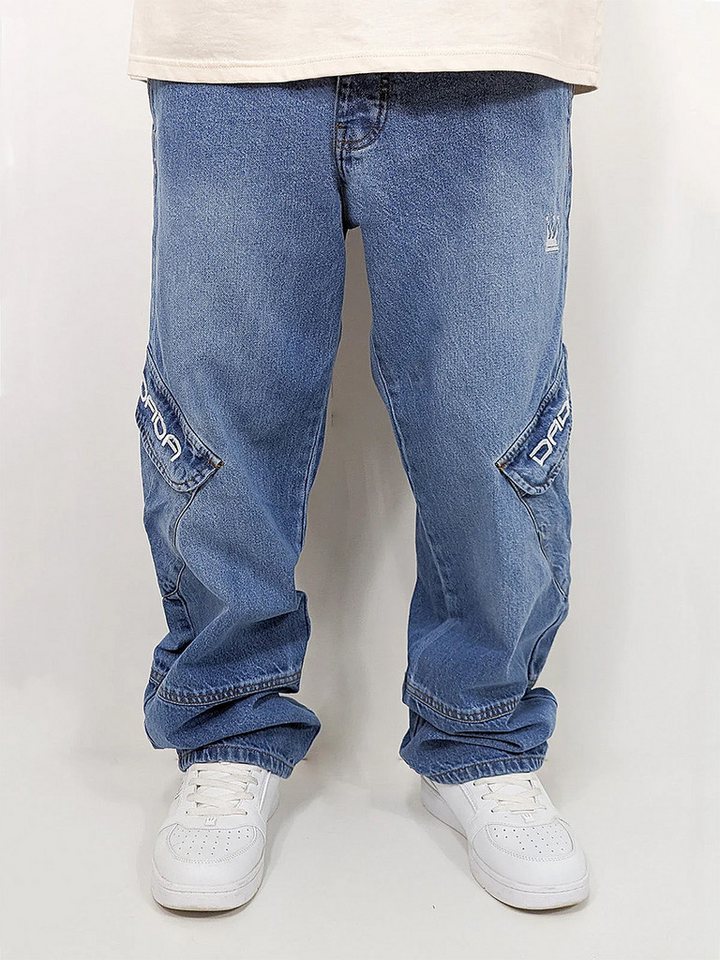 DADA Supreme Regular-fit-Jeans HipHop Denim Baggy Pants mit Cargo Taschen und Stickerei Baggy Jeans 2.0 von DADA Supreme