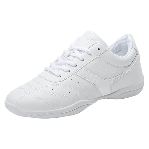 DADAWEN Damen Cheerleading Schuhe Mädchen Tanz Yoga Training Turnschuhe,Weiß,38 EU von DADAWEN