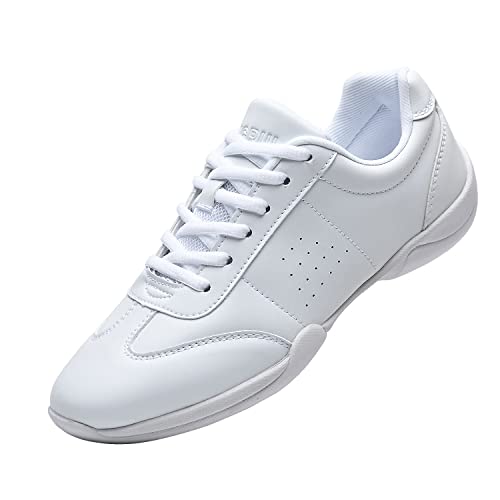 DADAWEN Damen Cheerleading Schuhe Mädchen Turnschuhe Yoga Training Schuhe,Weiß,28 EU von DADAWEN