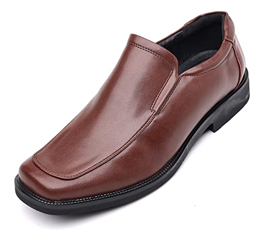 DADAWEN Herren Anzugschuhe Fahrschuhe Businessschuhe Mokassins Halbschuhe,Herstellergröße 260 MM,Braun,42 EU von DADAWEN