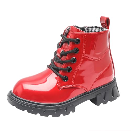 DADAWEN Jungen Stiefel wasserdichte Mädchen Schnürstiefeletten für Frühling Herbst Winter,Rot,22 EU DADAWEN Jungen Stiefel wasserdichte Mädchen Schnürstiefeletten für Frühling Herbst Winter,Rot,22 EU von DADAWEN