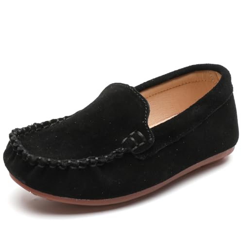 DADAWEN Kinder Anzugschuhe Mokassin Slipper Loafers,Schwarz,33 EU von DADAWEN