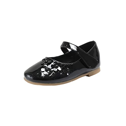 DADAWEN Mädchen Mary Jane Halbschuhe Prinzessin Ballerinas,Schwarz,21 EU von DADAWEN