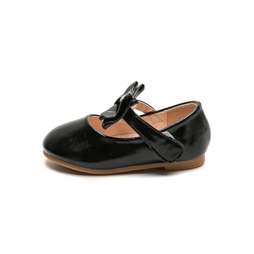 DADAWEN Mädchen Mary Jane Schuhe Festliche Kleidschuhe Prinzessin Ballerinas,Schwarz,21 EU von DADAWEN