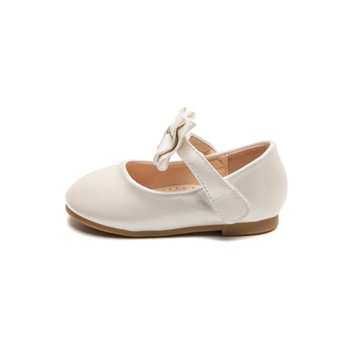 DADAWEN Mädchen Mary Jane Schuhe Festliche Kleidschuhe Prinzessin Ballerinas,Weiß,29 EU von DADAWEN