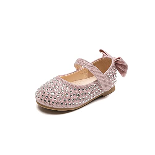 DADAWEN Mädchen Mary Jane Schuhe Glitzer Prinzessin Schuhe Festliche Ballerinas,Pink,29 EU von DADAWEN