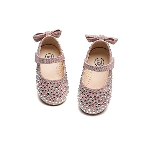DADAWEN Mädchen Mary Jane Schuhe Glitzer Prinzessin Schuhe Festliche Ballerinas,Pink,32 EU von DADAWEN
