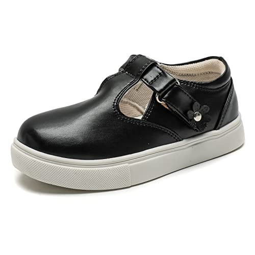 DADAWEN Mädchen T-Spangen Mary Jane Ballerinas Taufschuhe,Schwarz,32 EU von DADAWEN