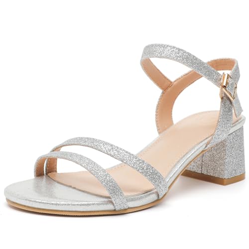 DADAWEN Sandalen Damen Chunky Pumps Plateau Slingback Kleid Hochzeit Schuhe,Silber,40 EU DADAWEN Sandalen Damen Chunky Pumps Plateau Slingback Kleid Hochzeit Schuhe,Silber,40 EU von DADAWEN