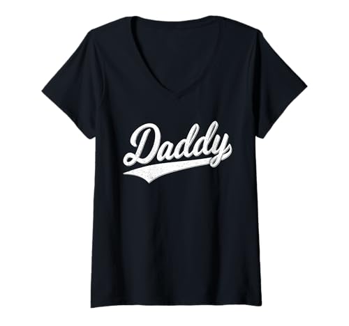 Damen Daddy Variety Script Sport-Trikot Stil Papa Vater T-Shirt mit V-Ausschnitt Damen Daddy Variety Script Sport-Trikot Stil Papa Vater T-Shirt mit V-Ausschnitt von DADDY MOMMY MOTHER FATHER GRANDPA GRANDMA PARENTS