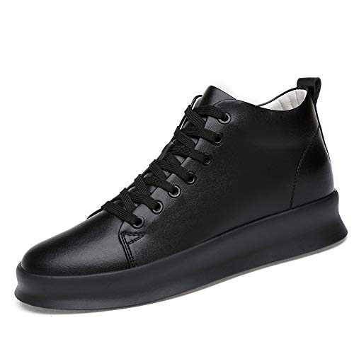 DADIJIER Herren 3 "(8cm) Taller Aufzug Schuhe Mode Sneaker mit unsichtbaren Höhe Increaing Einlegesohlen Mikrofaser Ober (Color : Schwarz, Größe : 40 EU) von DADIJIER