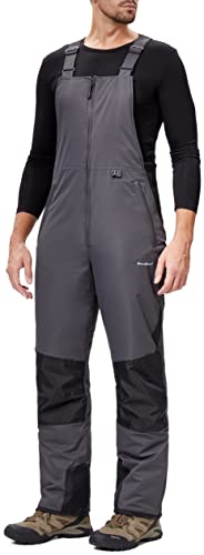 DAFENP Herren Skihose Latzhose Wasserdicht Schneehose Softshellhose Winter Warm Gefüttert Snowboardhose Overall mit Verstellbaren Hosenträgerhose MSHXK8114M-Grey-L DAFENP Herren Skihose Latzhose Wasserdicht Schneehose Softshellhose Winter Warm Gefüttert Snowboardhose Overall mit Verstellbaren Hosenträgerhose MSHXK8114M-Grey-L von DAFENP