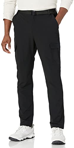 DAFENP Herren Wanderhose Outdoorhose Wasserdicht Stretch Softshellhose Arbeitshose Sommer Atmungsaktiv Schnell Trockend Leicht Cargohose KZ511M-Black1-M von DAFENP