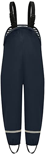 DAFENP Kinder Regenhose Wasserdicht Matschhose Winddicht Regenlatzhose mit Atmungsaktiv Textilfutter Buddelhose für Jungen Mädchen YK1335H-NavyBlue-128 von DAFENP