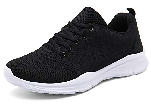 DAFENP Sportschuhe Laufschuhe Atmungsaktiv Leichte Turnschuhe Gym Fitness Sneaker für Herren Damen (A Schwarz, Numeric_40) von DAFENP