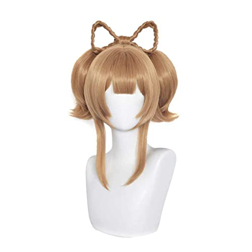 Dagua Cosplay Perücke,Genshin Impact Yaoyao Cosplay Perücke,Short Brown Perücke,Mit Kostenloser Perückenkappe,Halloween Kostüm Perücke,für Party Karneval Weihnachten von DAGUA