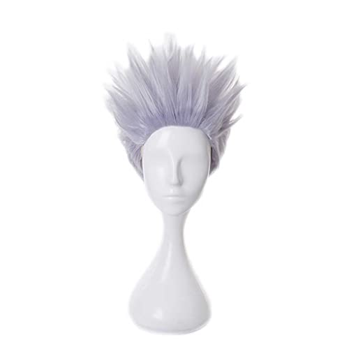 Dagua Cosplay Perücke,Jujutsu Kaisen Gojo Satoru Cosplay Perücke,Anime Short Perücke,Mit Kostenloser Perückenkappe,Halloween Kostüm Perücke,für Party Karneval Weihnachten(Size:Style 2) von DAGUA