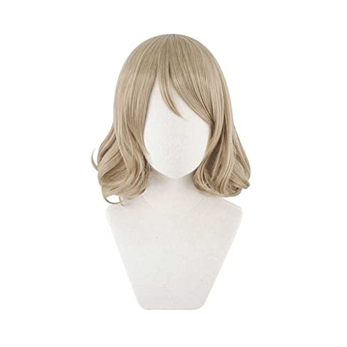 Dagua Cosplay Perücke,Love Live! Watanabe You Cosplay Perücke,Light Brown Medium Wavy Perücke,Mit Kostenloser Perückenkappe,Halloween Kostüm Perücke,für Party Karneval Weihnachten Dagua Cosplay Perücke,Love Live! Watanabe You Cosplay Perücke,Light Brown Medium Wavy Perücke,Mit Kostenloser Perückenkappe,Halloween Kostüm Perücke,für Party Karneval Weihnachten von DAGUA