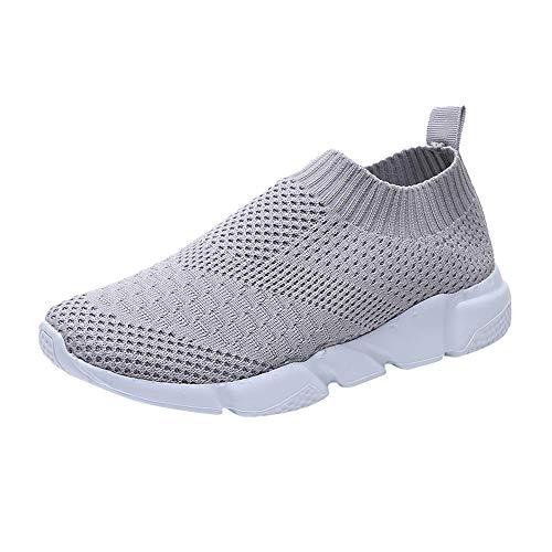 DAIFINEY Damen Turnschuhe Walkingschuhe Atmungsaktiv Laufschuhe Leichtgewichts Sportschuhe Freizeitschuhe Straßenlaufschuhe Sneaker Trainer für Outdoor Fitness Gym Walkingschuhe(Grau/Gray,37) von DAIFINEY