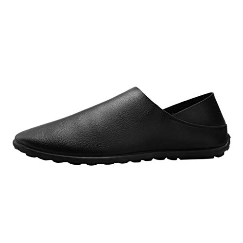 DAIFINEY Herren Mokassin Slipper rutschfest Bequem Schlupfschuh Slip-on modisch Freizeitschuh Klassisch Penny Loafers Gemütlich(1-Schwarz/Black,42) von DAIFINEY