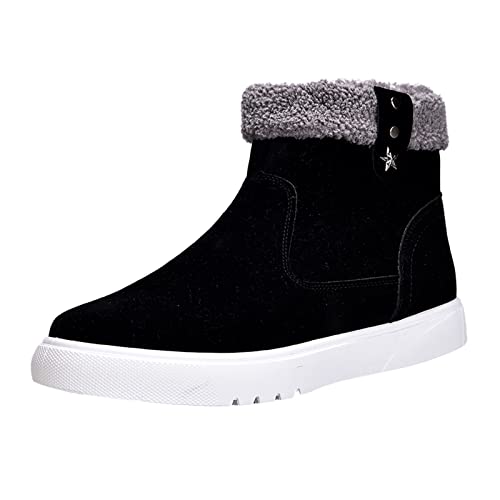 DAIFINEY Herrenschuhe High Top Seitlicher Reißverschluss Sport Freizeitschuhe Winter Warm Schneestiefel Herren Schuhe Sneaker 44 von DAIFINEY