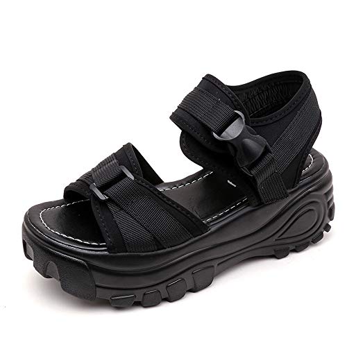 DAIFINEY Keilschuhe Dickes Fischmaul Mode Sandalen Müßiggänger Damen Plattform Damen Damen Sandalen Schuhe Mit Rollen Damen von DAIFINEY