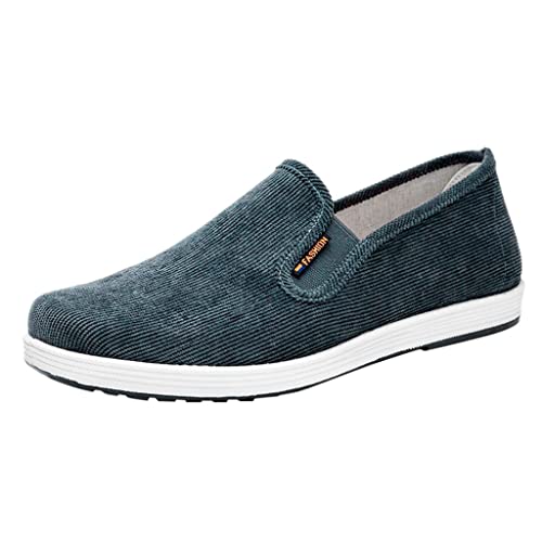 DAIFINEY Turnschuhe Leichte Herren Atmungsaktiv Mode Lässig Trend Sommerschuhe rutschfeste Herrenhausschuhe Schuhe Herren Slipper Blau von DAIFINEY