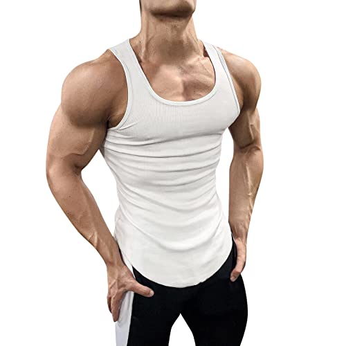 Herren Gym Bodybuilding Stringer Tank Top Workout Muscle Cut Shirt Fitness ärmelloses Weste Tank Top Jade Herren von DAIFINEY