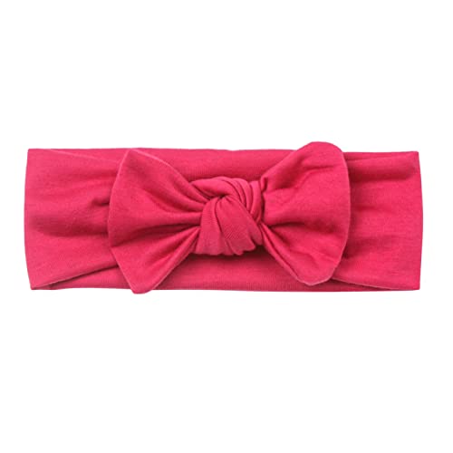 Kleinkind-Säuglings-Baby-Jungen-Mädchen-Strecken-Festbogen-Haarband-Kopfbedeckungs-Stirnband Stirnband Set (Hot Pink, One Size) von DAIFINEY